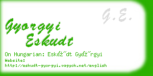 gyorgyi eskudt business card